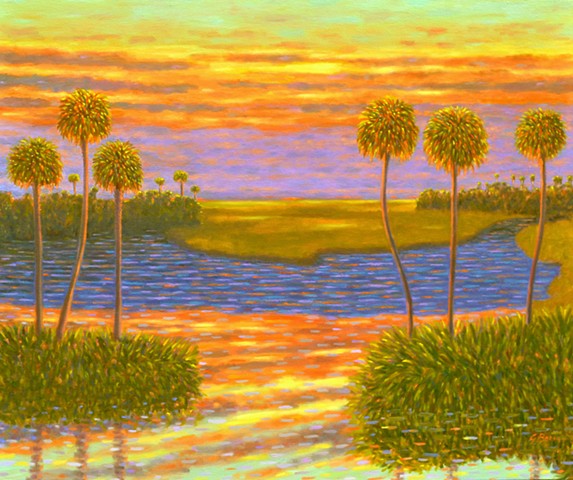 Sunset Interlude by Florida Artist Gary Borse is available at 530 Burns Gallery Sarasota FL