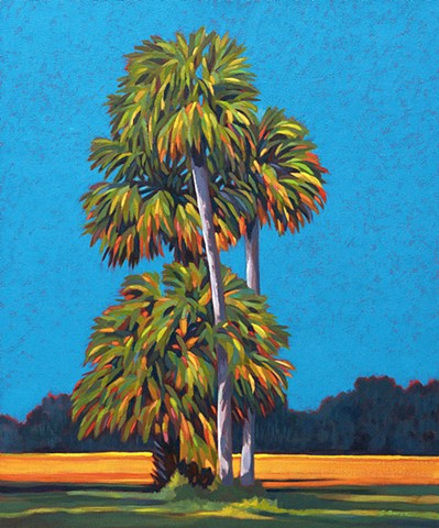 Symphony of Palms painted by  Florida Artist Gary Borse 