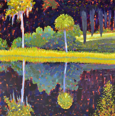 Sunbath painted by Florida Artist Gary Borse is available at Plum Art Gallery, St Augustine, FL