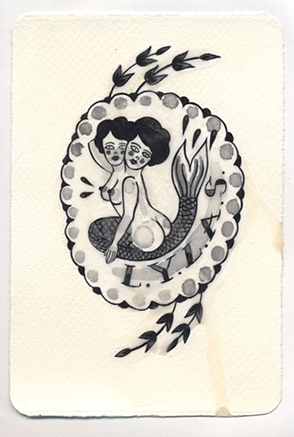 Traditional tattoo flash imagery inspired by femininity, mothering, death, love and grief.