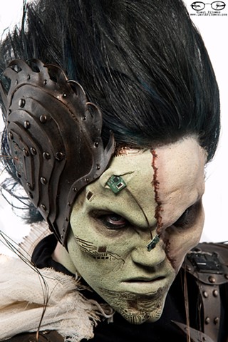 winner of the IMATS NYC Battle of the Brushes SFX Make Up Competition Jeannine Satterthwaite (shot at IMATS NYC 2014)
