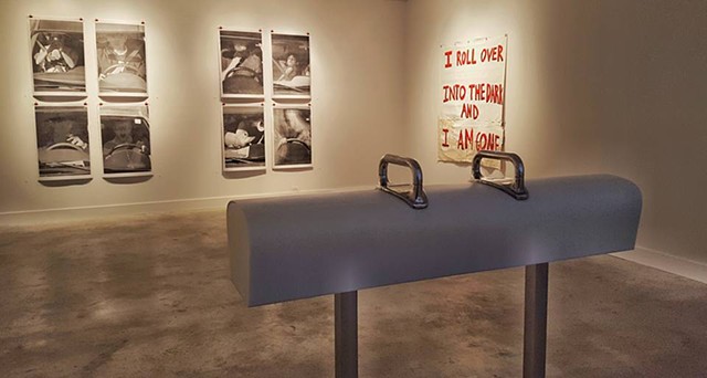 Installation view of  Roll over into the Darkness
