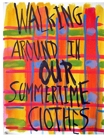 watercolor summertime clothes