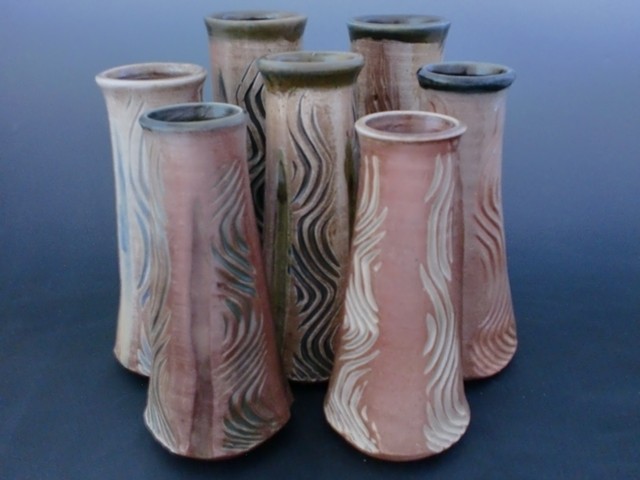 Wood Fired Bud Vases