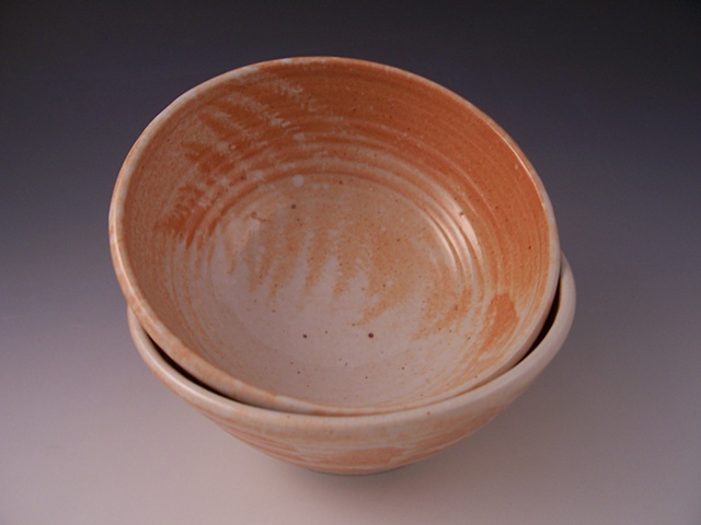 Cereal/Salad Bowl with Shino Fern Pattern