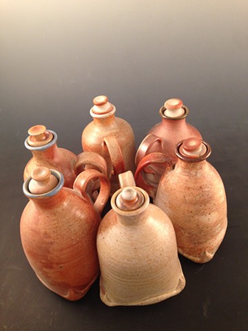Wood Fired Pour Bottles with stopper