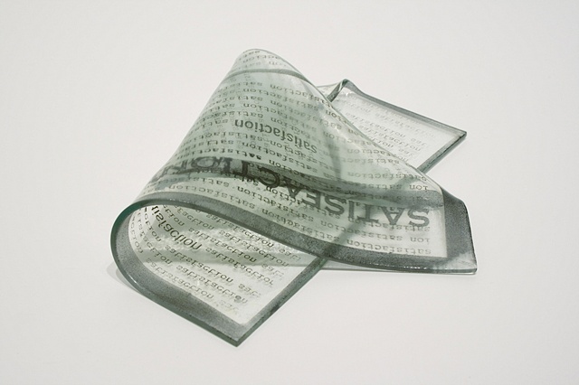 Hot-Formed Sheet Glass, Etched Text, Inl