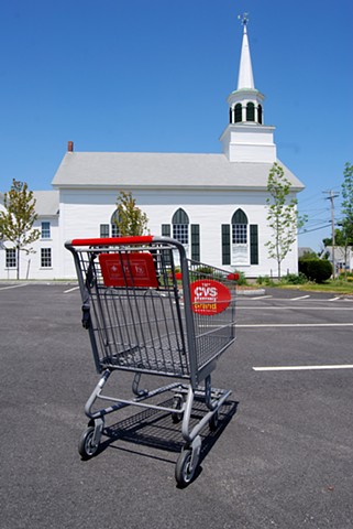 Shopping Cart & Church - Upstate New York