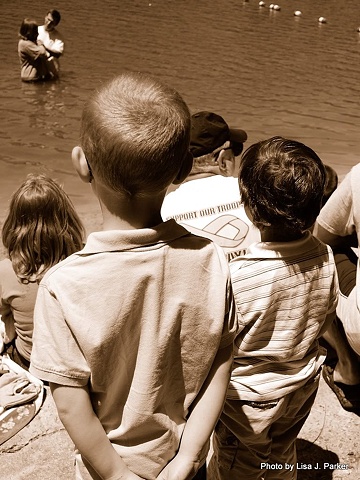 Boys Watching Baptism - Madison, VA