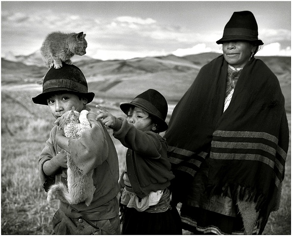 Shepherds Family,Near Tigua. Ecuador.