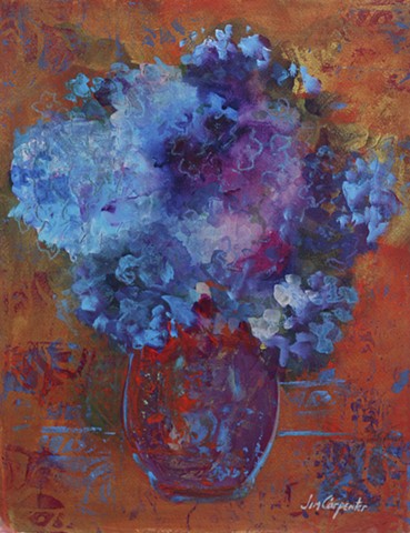 floral painting by Jim Carpenter, Acrylic painting, Flowers
