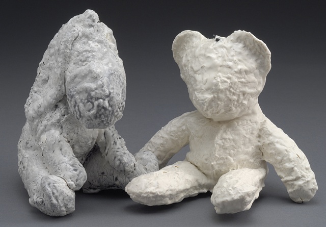 hand sewn bear and vintage eeyore stuffed animal
