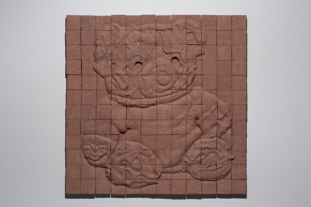 Carved tiles, wall panel
