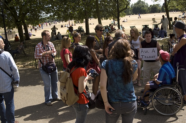 Ask A Tranny at Hyde Park in London, UK