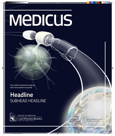 magazine cover, MS research, stem cell research, biotechnology, education, major university