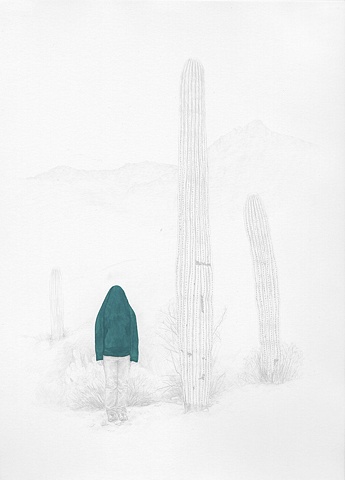 Figure with Desert Landscape