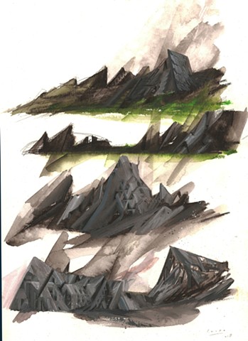 Into the Mountain (sketches for a colder World) 9/15