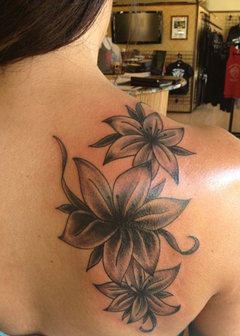 Flower cover-up tattoo - Lahaina, Maui