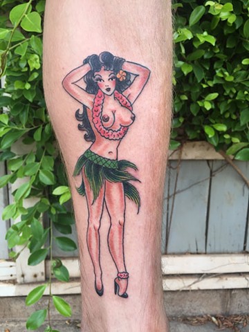 Hula Girl Tattoo - Lahaina, Maui