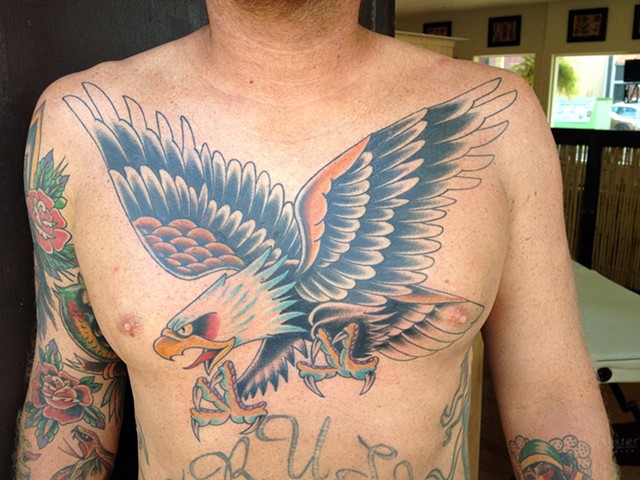 Eagle Chest Tattoo - Lahaina, Maui