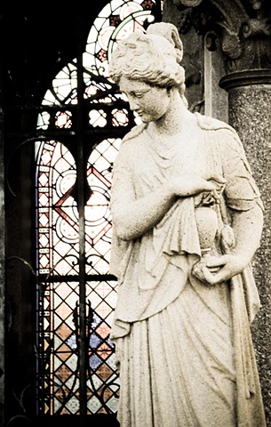 Stain Glass and Statue 
