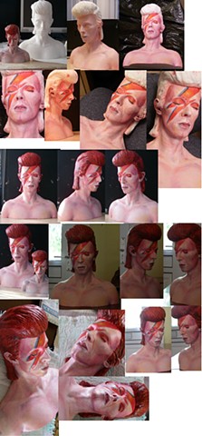 Large Bowie bust