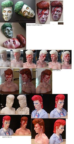 Commissioned Bowie busts