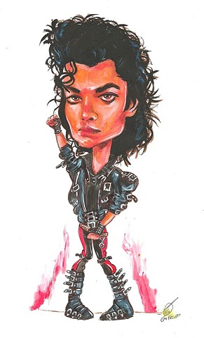 Michael Jackson caricature