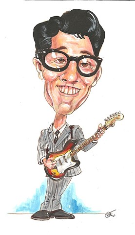Buddy Holly caricature