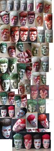 Bowie 'masks' - various designs