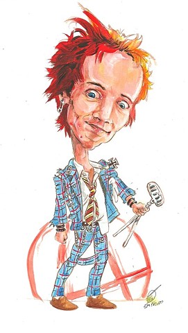 Johnny Rotten caricature