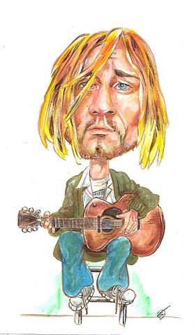 Kurt Cobain caricature