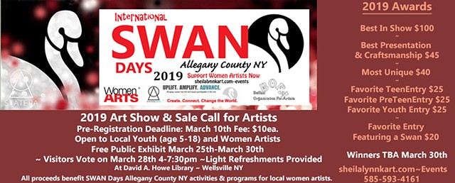 SWAN Day Art Show, Statera Arts, Women Arts, Allegany County NY 