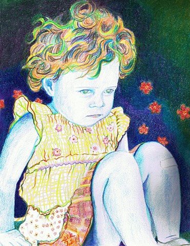 child portrait, synthetism, 