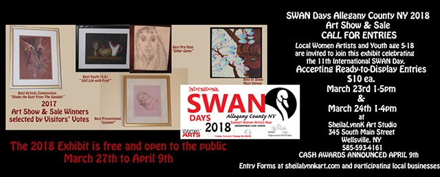 Women Artists, SWAN Days, Allegany County NY Art, Art show, Art Sale Wellsville NY,