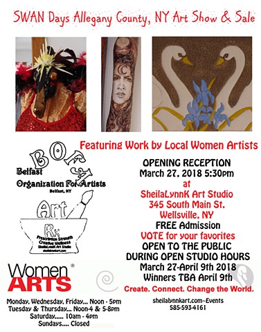 Art Show, Wellsville NY, Art Sale, SWAN Day, Women Arts 