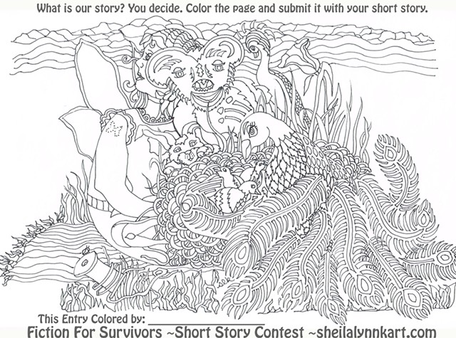 Fiction For Survivors~FREE Coloring Page & Writing Contest Fundraiser