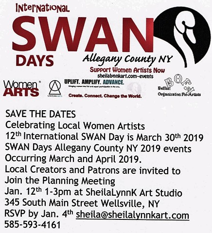 SWAN Day, Women Arts, Statera Arts, Allegany County NY, Wellsville NY 