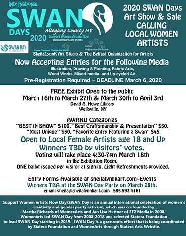 SWAN Days Call for Entries, Women Arts, Statera Arts