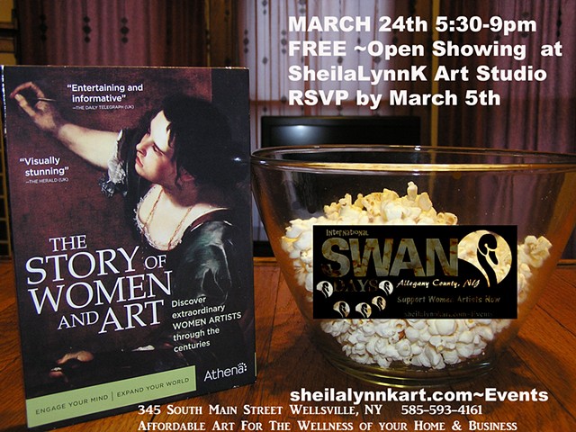 SWAN Day Allegany County NY, Wellsville NY, SheilaLynnK Art Studio Events, Women In the Arts, SWAN Local, Affordable Art