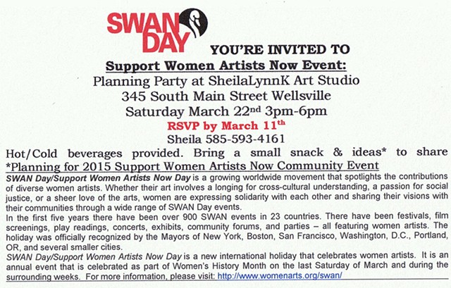 Women Arts, SWAN Day, Allegany County NY, 