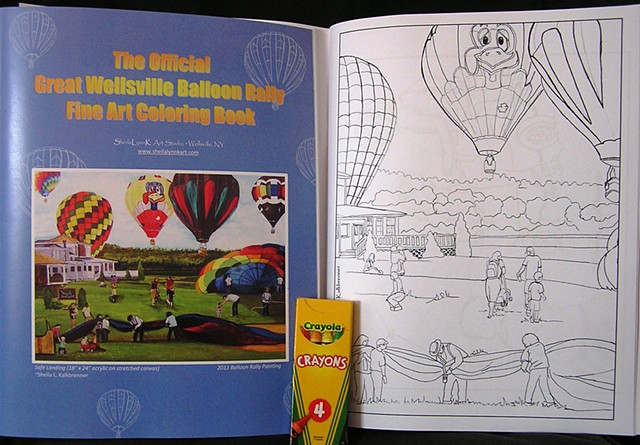balloon festival, wellsville balloon rally coloring book, kids balloons