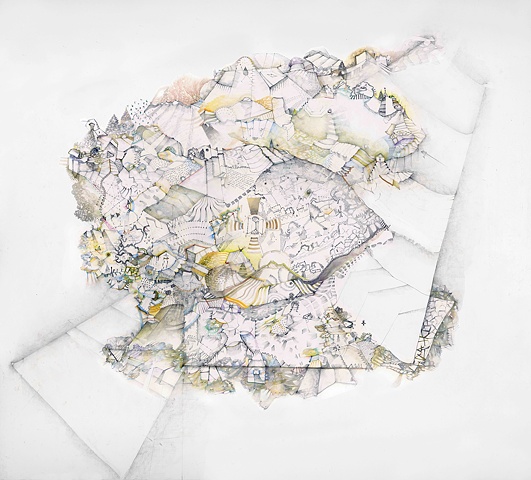 intricate drawings map aerial views