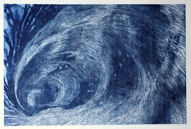 wave-like image etching