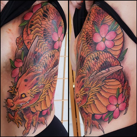 Dragon Rib Coverup Tattoo