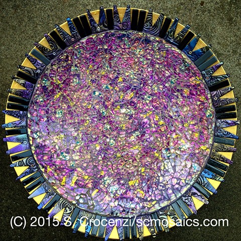 mosaic bowl decorative bowl wall-hanging tempered glass mosaic