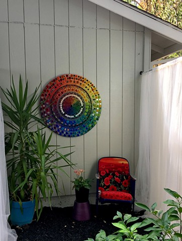 Full spectrum is a color wheel mandala for your outdoor (or indoor) space