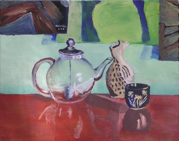 Still Life with Glass Teapot