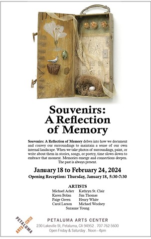"SOUVENIRS: A REFLECTION OF MEMORY" a group exhibition curated by Llisa Demetrios of the Eames Institute.