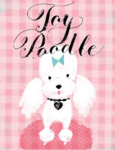 dogs alphabet poodle calligraphy a-z 